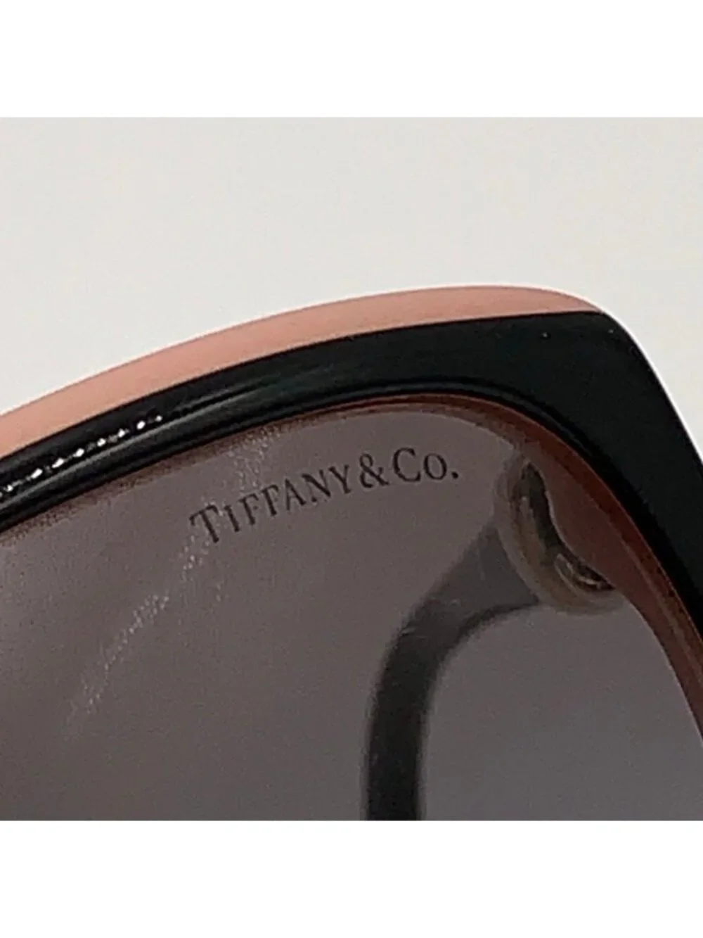 Tiffany & Co Bicolor Frame Acetate Metal Pink Black Sunglasses Gold Eyewear